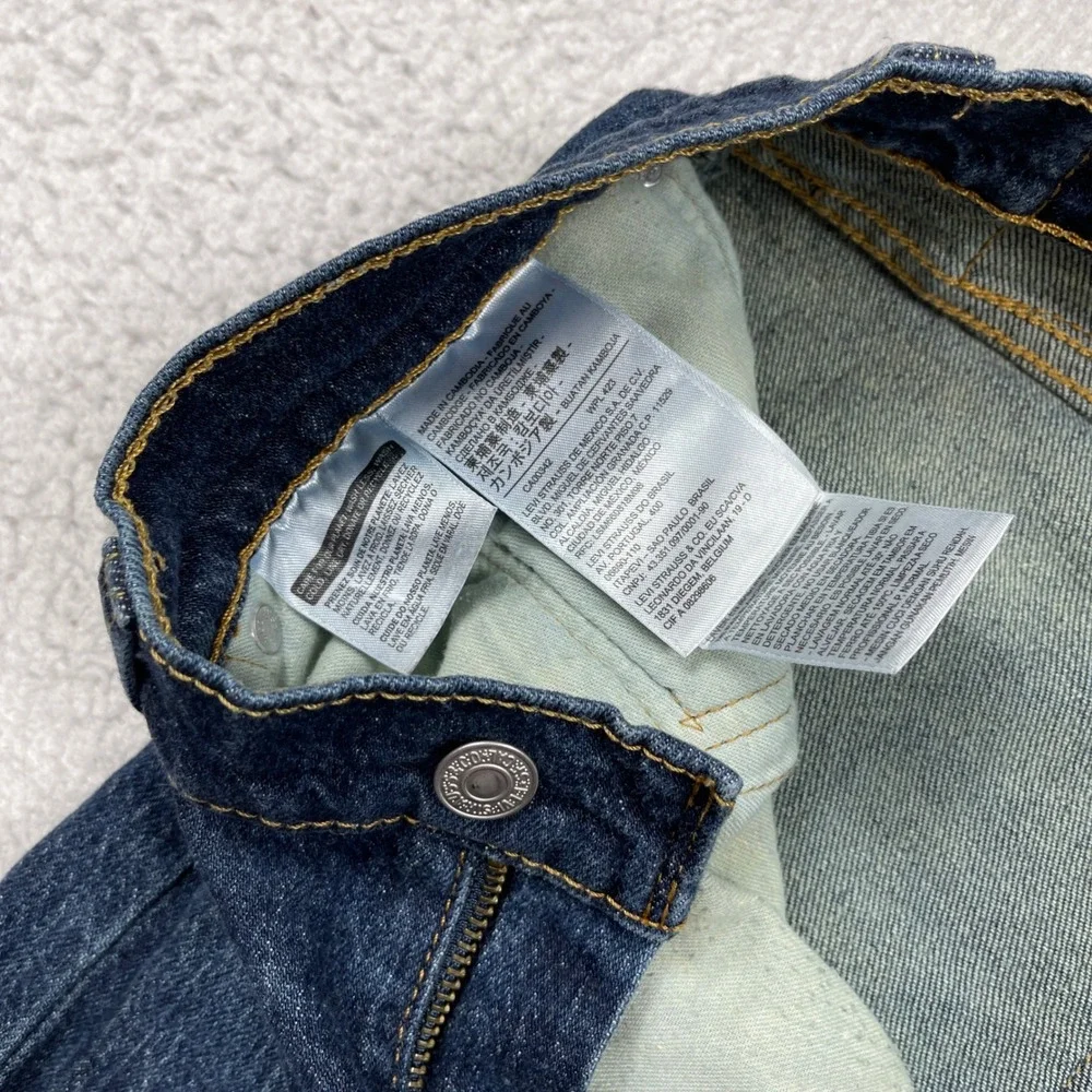 Levis 505 Jeans Mens 32x32 (Fit 32x30) Blue Regular Straight Leg Denim Classic